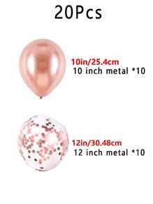 20 pezzi Set di palloncini metallici con paillettes, decorazioni per feste di compleanno e matrimoni