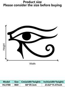 1PC Anti-Rust Iron Sheet Cut Metal Wall Art Egyptian Eye Of Horus Amulet Geometric Line Decor Home Decor For Halloween & Christmas