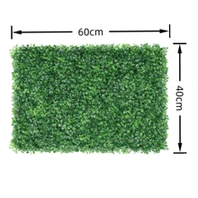1 pièce panneau de haie artificielle en buis de 40 x 60 cm avec protection UV, écran de haie pour intimité, protection solaire, convient pour les événements, l'extérieur, l'intérieur, le jardin, la clôture, les murs de la cour, le patio, le jardin, les allées, l'arrière-plan, l'intérieur et l'extérieur ou votre propre conception créative pour les fêtes, les mariages, les décorations de Noël.