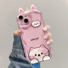 3D Ear Cute Animals Bear New Case For  Galaxy A16 A06 A35 A55 A25 A05s A15 A54 A34 A24 A14 A13 A73 A53 A33 4G 5G Cover