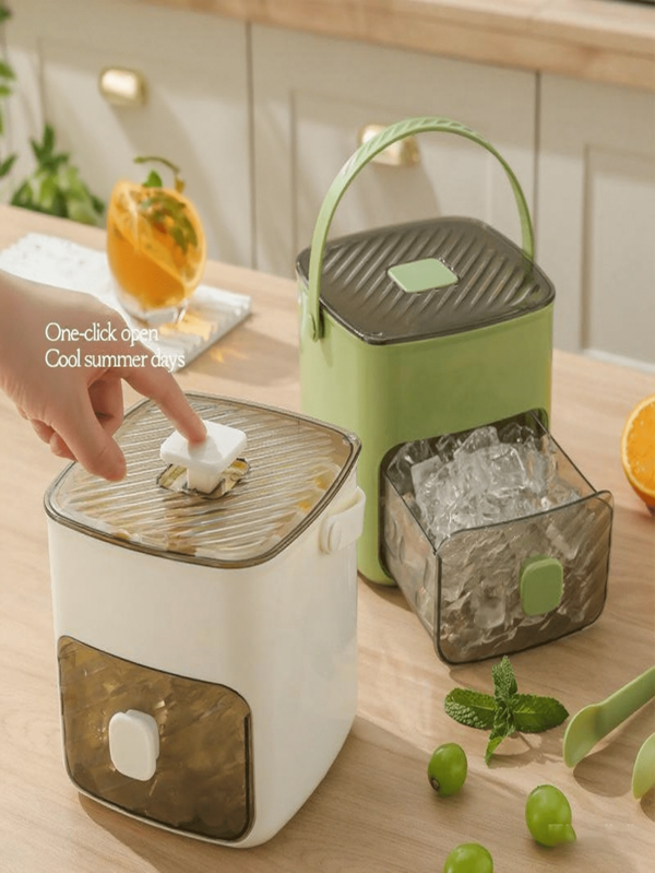 48 Grid Large Ice Bucket, Household Multi-Layer Ice Making Box, With Drawer Type Multi-Purpose Ice Maker, Hand-Held Press Type Ice Cube Mold