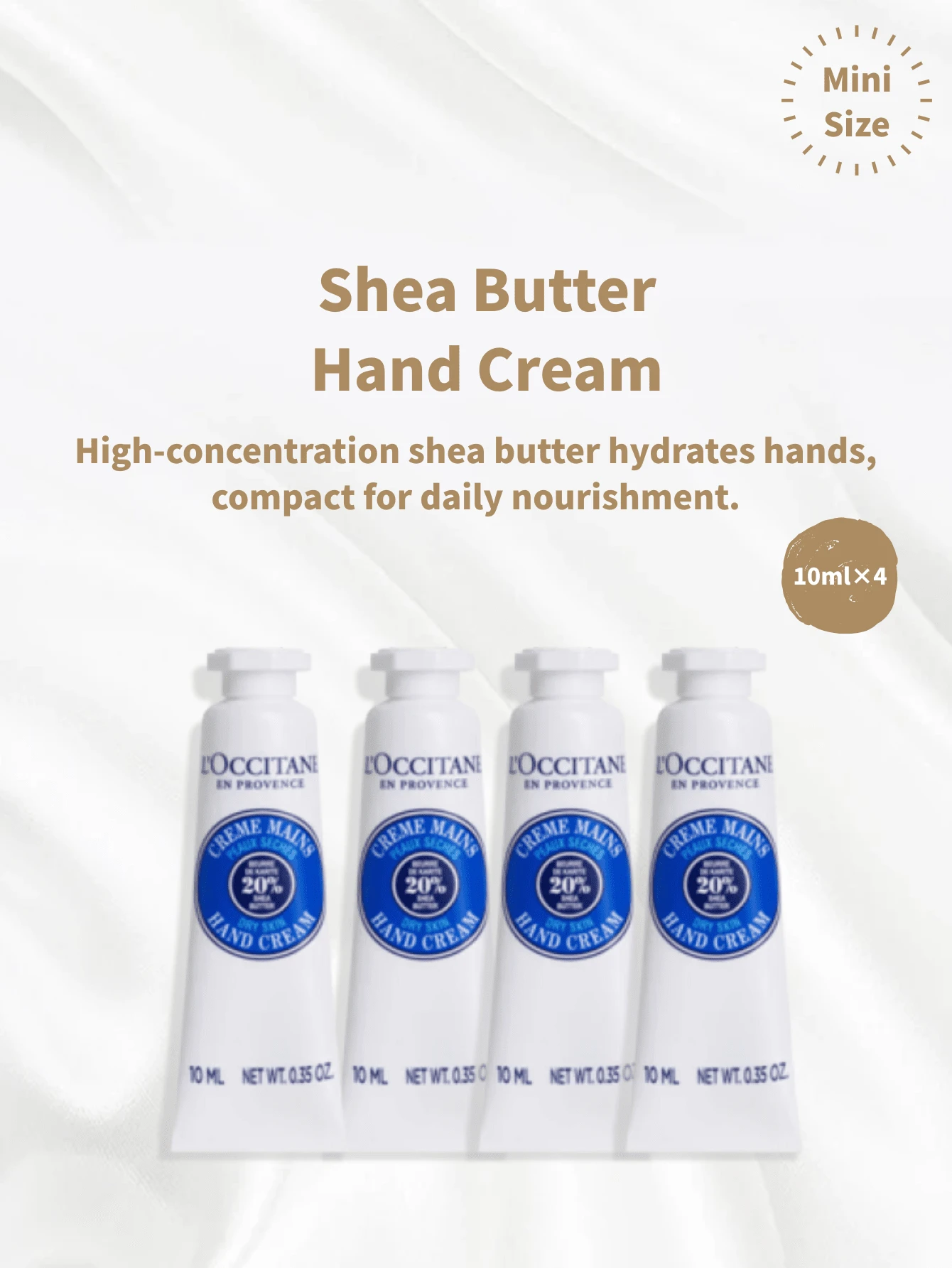 L'Occitane 4pcs/Set Occitane Cherry Blossom & Shea Butter Hand Cream Minis, 10ml Each - Blue*4 - View 1