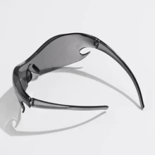 Luxury Brand Sports Punk Y2K Sunglasses Women Men Unique Goggle One Piece Sun Glasses For Male Cycling Hip Hop Shades UV400 - F_藍色 - 查看 3