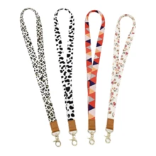 1 Pieza Llavero/Muñequera de Estilo Bohemio Tropical con Estampado de Leopardo y Vaca, Versátil para Todas las Estaciones, Accesorios Escolares y de Coche, Lindo Gótico Y2K