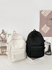 Customize The Packaging With Personalized Name Or Holiday Greetings. Customize Your Own Backpack. This New Back-To-School Backpack Is Casual And Simple, And Can Be Matched With Any Style. Nylon Zipper Closure, Multiple Compartments - Multicolor - View 6