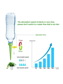 10 قطع من أجهزة الري الآلية للنباتات - نظام التحكم في الري الذاتي مع صمام إطلاق بطيء ، نظام تحكم في الري بالتنقيط القابل للتعديل ، أجهزة تنقيط آلية للأصص ، نظام ري للنباتات المزروعة في الأصص للاستخدام الداخلي والخارجي - متعدد الألوان - مشاهدة 2
