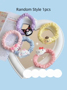 Sanrio Diadema de goma versátil con diseños de Sanrio como Hello Kitty, Pacha Dog, Culomi, Merotti, Matailhead, Sen Small Intestine, adecuada para uso diario o como regalo de fiesta festiva y decoración de fiesta