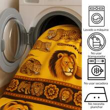Juego De Sabanas completo Polar Termica Ultra Suave Diseño Estampado Varios Modelos Sabanas De Invierno para Cama Individual Matrimonail Queen y King Size - Felinos - Ver 6