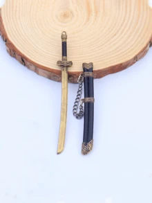 Mini Metal Sword Set Keychain Accessories, Vintage Toy Pendant Collection, Military Theme, Durable Metal Structure, Suitable For Game & Anime Fans, Teenagers (7-14 Years Old) - Multicolor - View 10