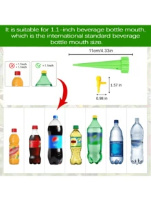 10 قطع من أجهزة الري الآلية للنباتات - نظام التحكم في الري الذاتي مع صمام إطلاق بطيء ، نظام تحكم في الري بالتنقيط القابل للتعديل ، أجهزة تنقيط آلية للأصص ، نظام ري للنباتات المزروعة في الأصص للاستخدام الداخلي والخارجي - متعدد الألوان - مشاهدة 3