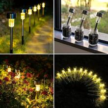 6 Stücke/1 Stück, Solar LED dekorative Ambient Beleuchtung, geeignet für Balkon - Außenbereich - Garten - Schwimmbad Boden - Dekoration, LED wasserdicht Mehrfarbiges Nachtlicht, eine tolle Wahl für den Sommer