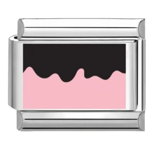 1PC Stainless Steel Italian Module Bracelet Components, Featuring Various Printed Patterns, DIY Making Jewelry For Bracelet Necklaces, Can Be Freely Matched With Different Styles