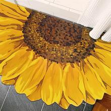 1 件向日葵装饰地垫 - 可水洗尼龙地毯，防滑隔热耐磨吸水，厨房地毯，洗衣房垫，浴室防滑垫，入口迎宾垫，现代时尚，精美印刷，适用于入口、客厅、餐厅、厨房、浴室、洗衣房和阳台，隔热垫桌面装饰，橡胶防滑底，速干易清洁吸水垫，桌面装饰，房间装饰，餐桌装饰，家居装饰，多功能保护垫，柔软且易于存放，完美的礼物 - 彩色 - 查看 6