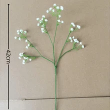 1/5/10支装仿真满天星花束，多枝，42厘米仿真满天星花，适用于墙面、客厅、卧室、婚礼、派对装饰、桌面摆设。家居、书桌装饰、厨房、婚礼、餐桌、中心摆件、办公室、花园、户外、房屋、庭院装饰，适合春、夏、秋、冬四季。 - 白色 - 查看 3