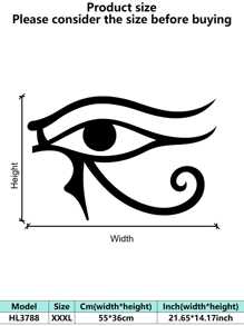 1PC Anti-Rust Iron Sheet Cut Metal Wall Art Egyptian Eye Of Horus Amulet Geometric Line Decor Home Decor For Halloween & Christmas