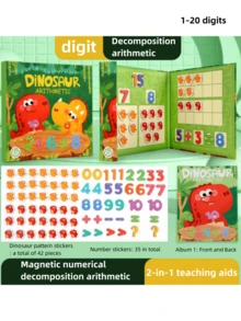 磁性字母拼图书：适合学龄前儿童的彩色字母学习套装，适合3-5岁儿童的冰箱贴