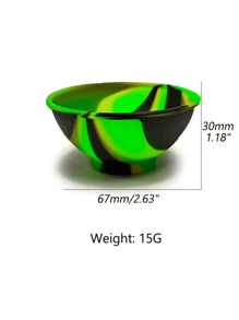 1/5/10pcs Household Silicone Bowls And Jars Mixed Color 67mm, Tobacco, Ointment, Tobacco Bowls, Smoking Accessories, Storage Jars, Colors Randomly Shipped