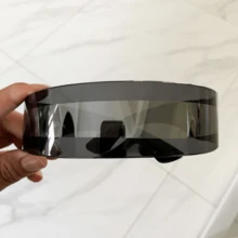 New Future Cyberpunk Sunglasses Retro Rimless Sun Glasses UV400 Mirror Eyewear Vintage Gothic Steampunk Party Gafas De Sol - C7_黑色 - View 1