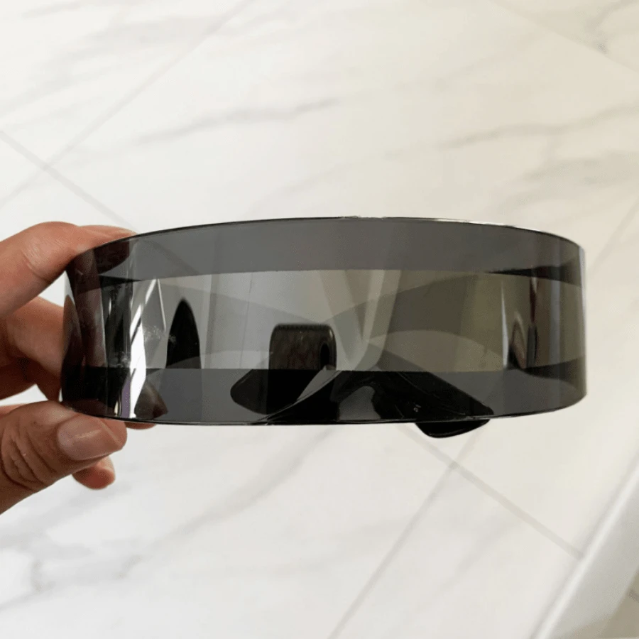 New Future Cyberpunk Sunglasses Retro Rimless Sun Glasses UV400 Mirror Eyewear Vintage Gothic Steampunk Party Gafas De Sol - C7_黑色 - View 1
