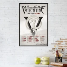 1pc /3pcsWall Arts Posters Optional Frame Modern Singer Bullet For My Valentine X Canvas Wall Art Modern Family Bedroom Decoration Poster Contemporary Room Decor - Multicolor - View 11