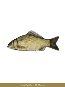 1 Piece Large Creative Imitation Carp Pen Bag Quilted Zipper Pencil Case, Cosmetic Bag, Coin Purse,Kawaii Pencil Cases Cute Pen Holder Pouch For Students Back To School Stationery Supplies Back To School,Back To School,School Supplies,Back To School,School Supplies,Pencil Pouch,School Bag