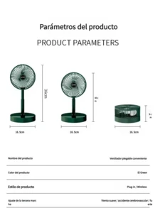 6 Table Fans - أخضر عسكري - مشاهدة 9