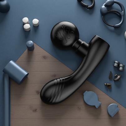 Mini Massage Gun - Vibrating, Fast, Rechargeable, Dual Heads. Portable Mini Muscle Relaxation Massage Gun For Full Body Use. Dual Head Massager, Quiet Waist & Back Fascia Gun. Relieves Fatigue, Mini Dual Head Massager, Dual Motor Vibrating Fascia Gun, Portable Rechargeable Muscle Relaxation Massager