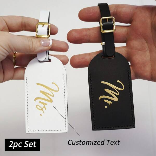 2pcs Customized Honeymoon Luggage Tags - Personalized Couple Luggage Tags - Custom Luggage Tags - Honeymoon Gift - Bride And Groom Suitcase Tags - Newlywed Wedding Gift