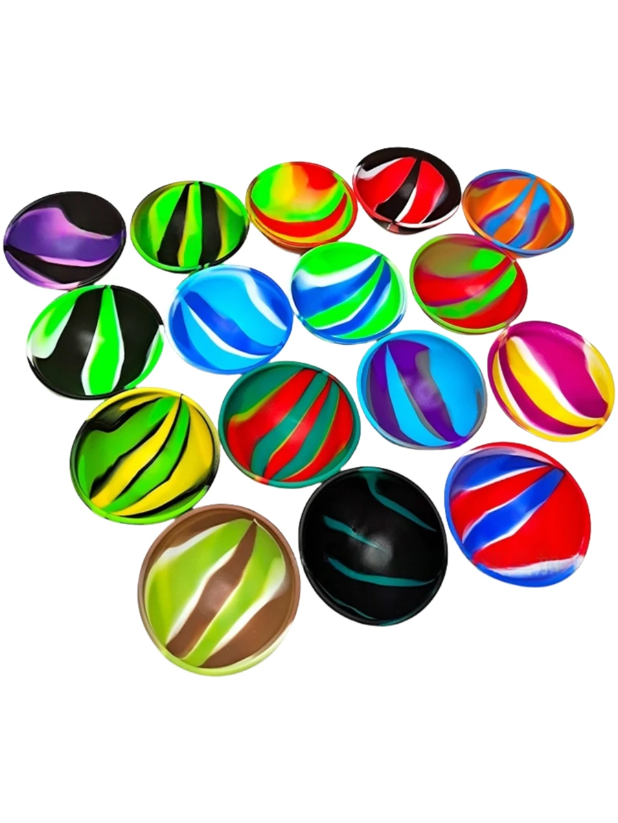 1/5/10pcs Household Silicone Bowls And Jars Mixed Color 67mm, Tobacco, Ointment, Tobacco Bowls, Smoking Accessories, Storage Jars, Colors Randomly Shipped