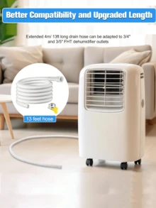 带夹可调节水龙头延长软管，防漏橡胶排水管，适用于空调、洗衣机、浴室、厨房、花园”返校 - 米灰水龍頭延長器 - 查看 4