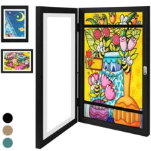 2pcs  A4 Art Display Frame Photo Picture Crafts Poster Storage Frames Drawing - Black 2 - View 7