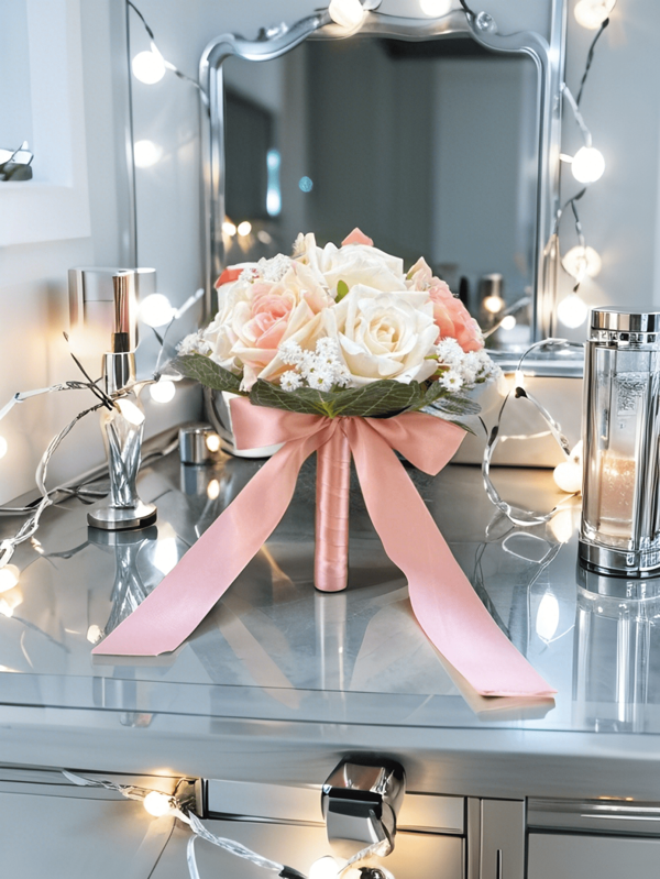 1 pieza Pequeño ramo de novia y damas de honor artificial, decoración de estilo natural para sesión de fotos al aire libre