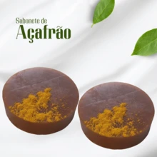 Sabonete de Açafrão 90G Redução de pelos, antiacne, antifoliculite. EcoSpa - Vermelho e Branco - Visão 5