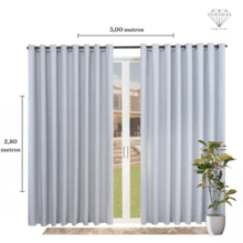 Cortina Para Sala Tecido Grosso Blackout Corta Luz Quarto e Escritório 3 metros Luxo