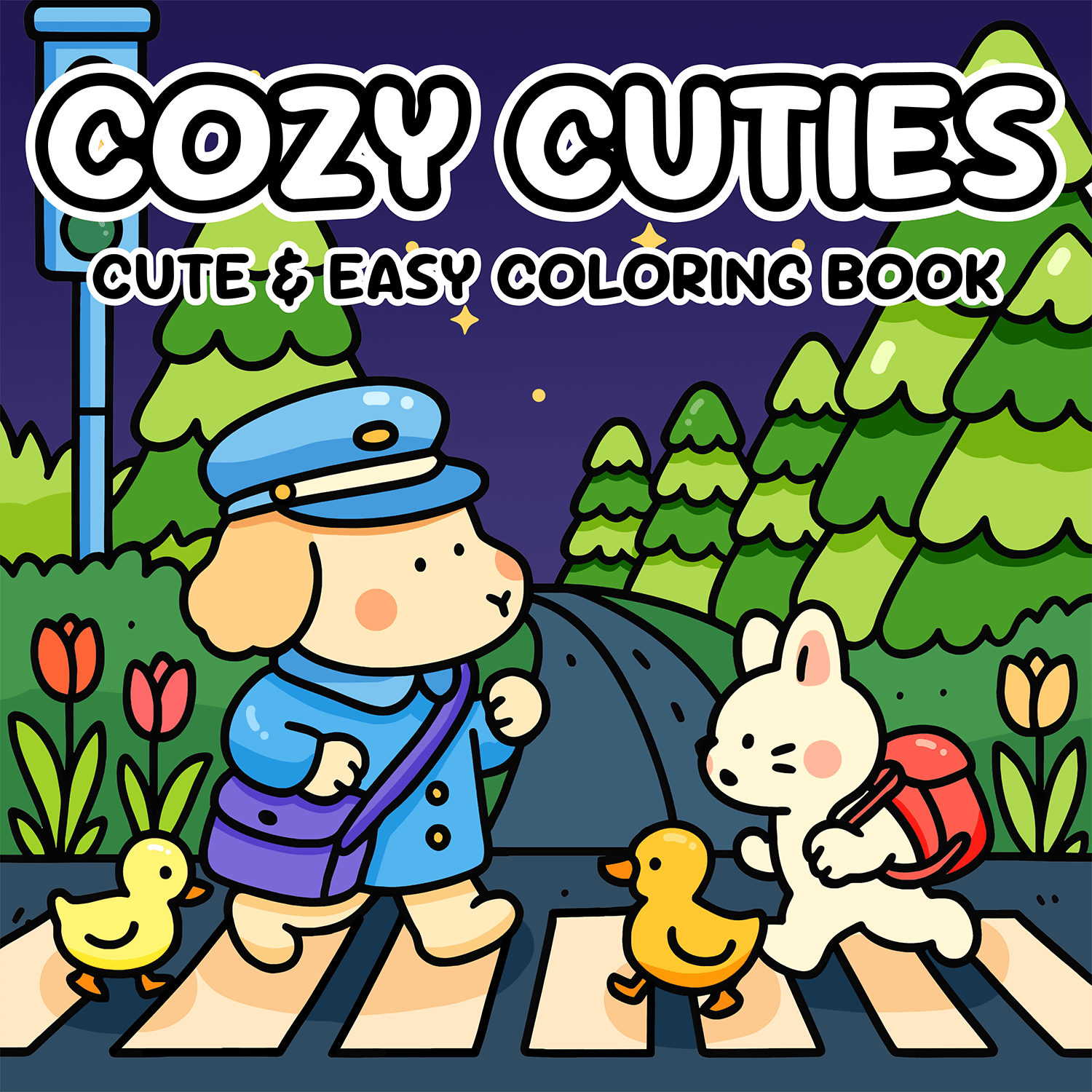 1PC COZY CUTIES Coloring Book, Hand Drawn Book, Kids Painting Book,24 PAGE - Upgraded Thick Paper Super Cute Designs Of Cozy, Coloring Book For A Comfortable And Warm Life, With Rich Colors.School Supplies,Back To School
