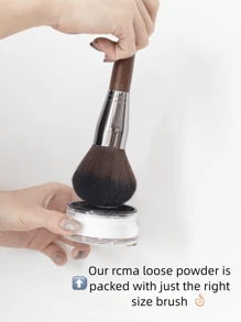 2 pennelli grandi e morbidi per cipria, super morbidi e pratici per fard e cipria