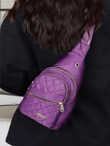 1 PC Women's Crossbody Chest Bag, Women's Wallet, Fashionable Chest Bag, Waterproof And Breathable Fabric, Multiple Storage Spaces, Front Bag, 6 Sizes To Choose From, Suitable For Travel, Work, Shopping - 彩色 - 查看 8