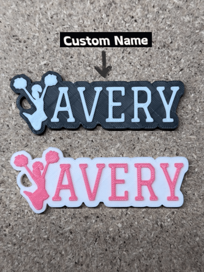 Personalized Cheerleader Keychain, Name Tag Bag Tag Sports Gift Backpack Keychain Tag, Customized Cheer Captain Gift