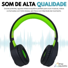 Fone de Ouvido Bluetooth Headset Sem Fio com Microfone Super Confortável Anti-Ruído