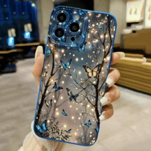 Glow In The Dark Butterfly Phone Case For  Galaxy A06 A16 A55 A54 5G A52 A53 A14 A34 A15 A35 S21 FE S25 S22 S23 S24 Ultra - 1_Blue - 查看 7