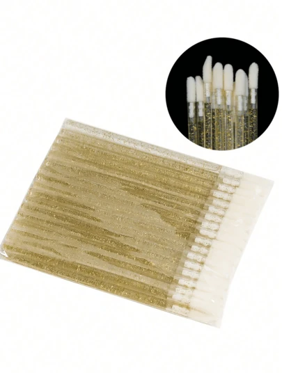 100/50pcs Eyelash Eyebrow Lip Gloss Lip Balm Eyeshadow Mascara Brushes Set