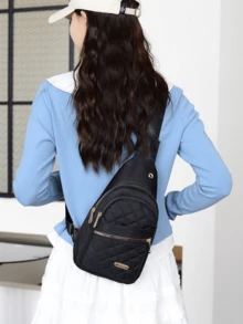 1 PC Women's Crossbody Chest Bag, Women's Wallet, Fashionable Chest Bag, Waterproof And Breathable Fabric, Multiple Storage Spaces, Front Bag, 6 Sizes To Choose From, Suitable For Travel, Work, Shopping - 彩色 - 查看 3