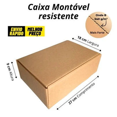 10 Caixas De Papelão Para Envios 27x18x9