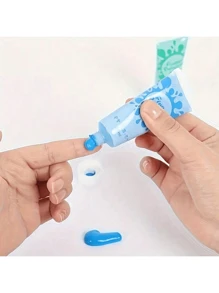 6 pezzi Set di Vernici per Dita Lavabili: Colori Vibranti, Lavabili, Facile da Pulire, Forniture Artistiche Multiuso per Pittura e Bricolage Fai-da-Te, Colori Casuali