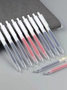 8 Pieces/15 Pieces/Expandable Gel Ink Pen Set: Black/Red/Blue, 0.5mm Fine Point Ball Pen, Office And School Supplies, Student Stationery