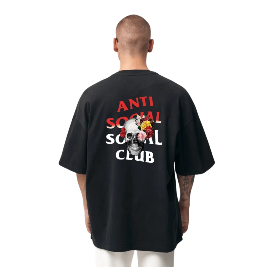 PLAYERA ANTISOCIAL. SOCIAL. SOCIAL CLUB. UNISEX, ANTISOCIAL - Gris - Ver 1