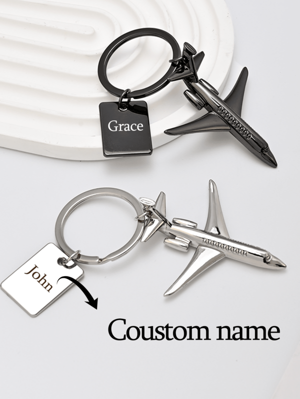 1 قطعة قلادة قلادة طائرة نموذج تذكاري/حقيبة ديكور نص مخصص قلادة/حقيبة ديكور مناسبة كهدية تذكارية لحفلات، هدايا عيد الحب، هدايا عيد الأب، هدايا عيد الأم، وهدايا العائلة، هدية عيد الميلاد