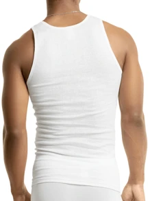 3 Pack Men's Tank Top A Shirt 100% Cotton Solid S-3XL Basic Underwear Daily Wear Classic Fit Regular Plus Big & Tall Size, Basic Layering Tops, Cotton Workout Breathable Casual A-Shirts For Sport Hiking Activewear