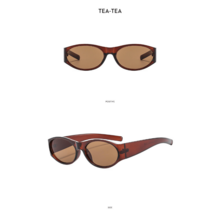 Retro Small Oval Frame Sunglasses Women Fashion  Glasses Fashion Men Shades Eyewear UV400 Oculos De Sol - C1_綠色 - 查看 3