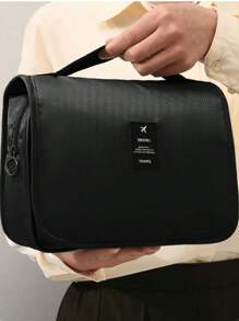 Hanging Travel Makeup Bag, Large Capacity Bathroom Toiletry Organizer, Multi-Functional Double Layer Cosmetic Bag, Portable Beauty Storage Pouch, Waterproof Beach Bag, Handbag, Perfume Holder, Makeup Case, Skincare Pack, Suitable For Skincare Products, Puff, Makeup Remover Pad, Makeup Brushes, Eyeshadow Palette, Floss, Great Gift For Friends And Teachers, Back To School & College Essential